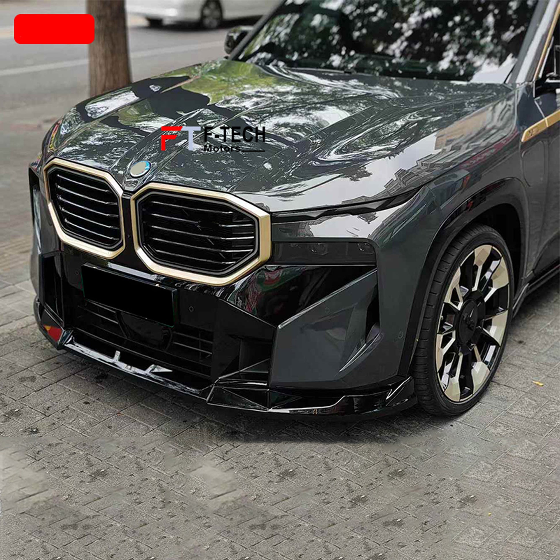 Gloss Black Soft Kit for BMW XM G09 2023+ Front Lip Side Skirts Rear Diffuser Rear Roof Spoiler Maxton
