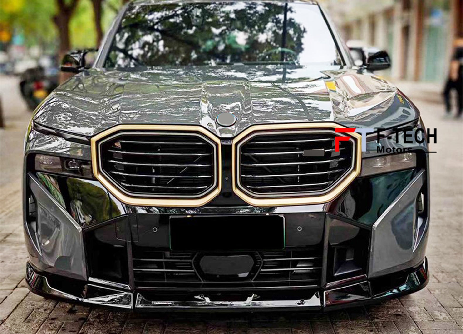 Gloss Black Soft Kit for BMW XM G09 2023+ Front Lip Side Skirts Rear Diffuser Rear Roof Spoiler Maxton