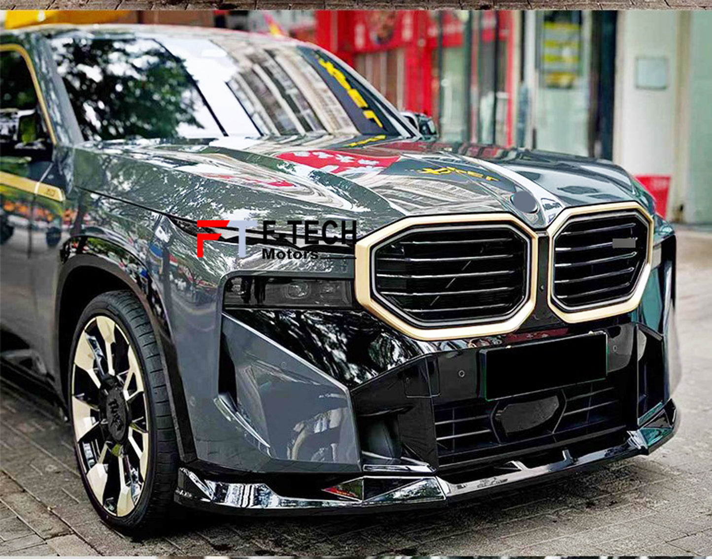 Gloss Black Soft Kit for BMW XM G09 2023+ Front Lip Side Skirts Rear Diffuser Rear Roof Spoiler Maxton