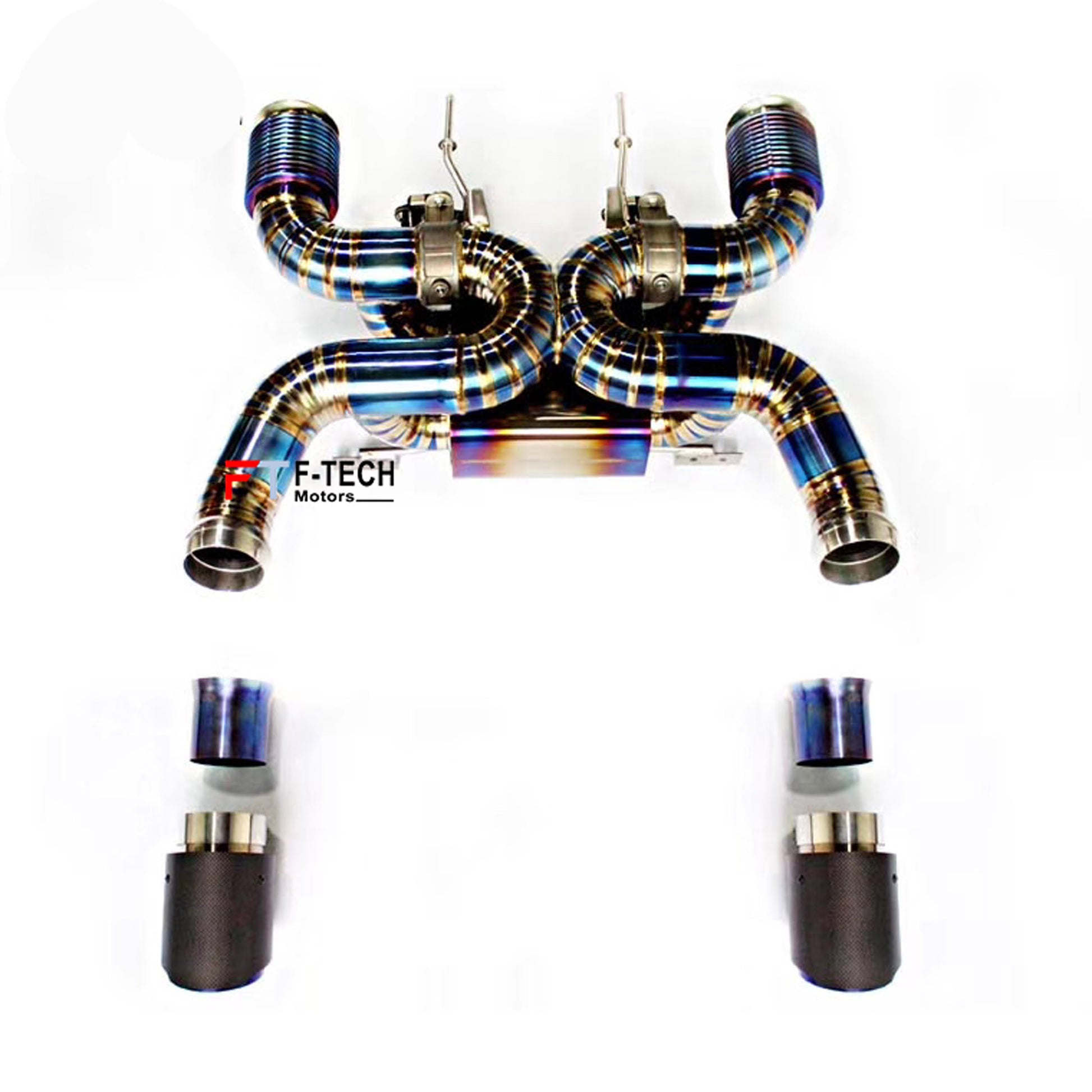 F Tech Motors X Pipe Titanium Catback Exhaust System for McLaren 720S 2017 - 2023 4L