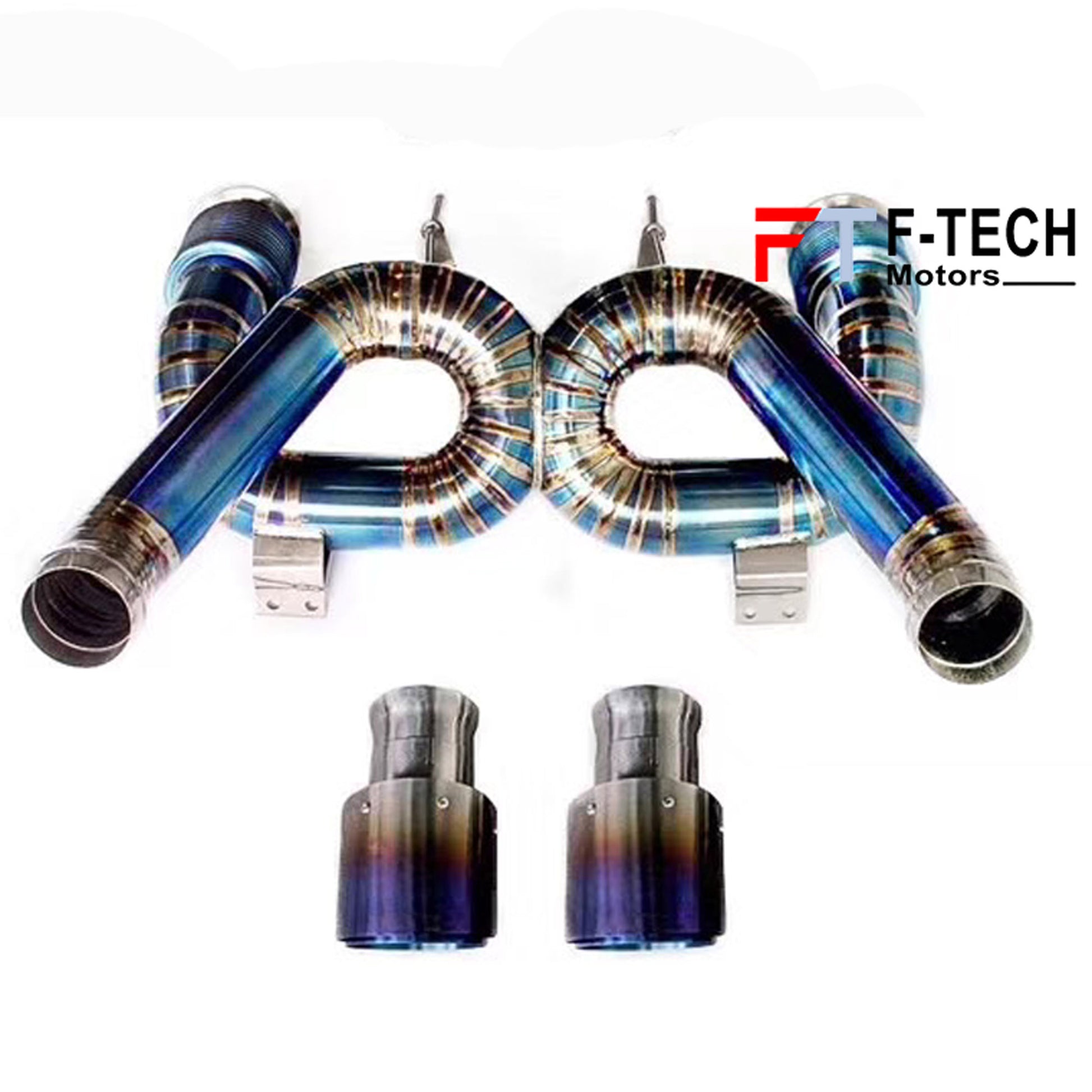 F Tech Motors X Pipe Titanium Catback Exhaust System for McLaren 720S 2017 - 2023 4L