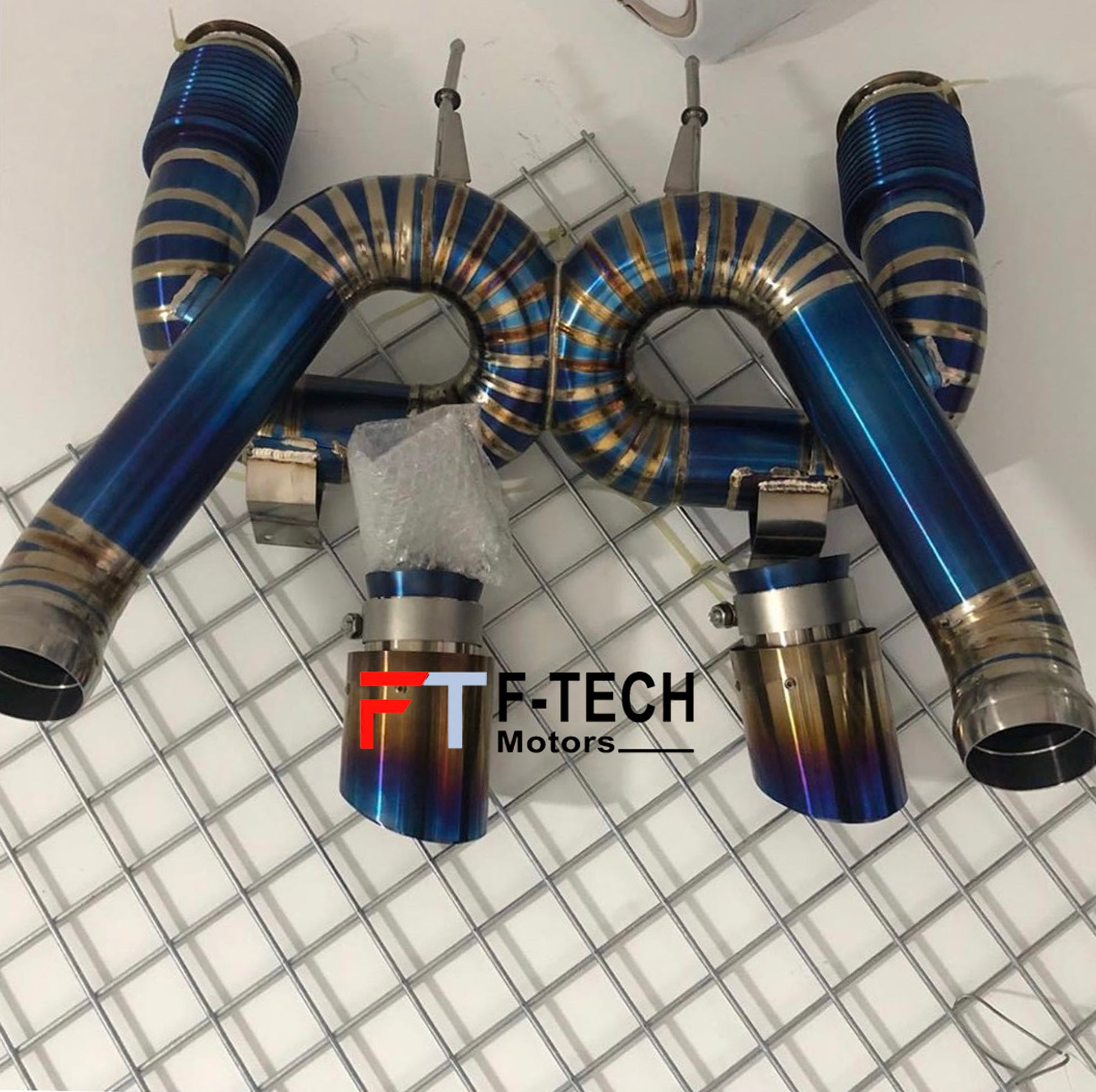 F Tech Motors X Pipe Titanium Catback Exhaust System for McLaren 720S 2017 - 2023 4L