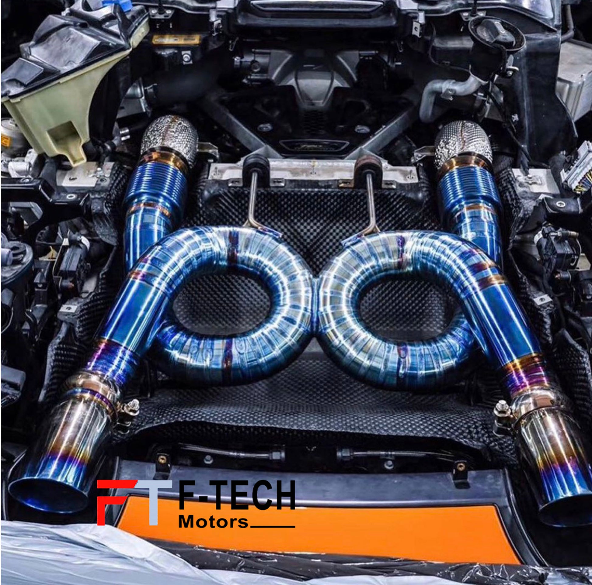 F Tech Motors X Pipe Titanium Catback Exhaust System for McLaren 720S 2017 - 2023 4L