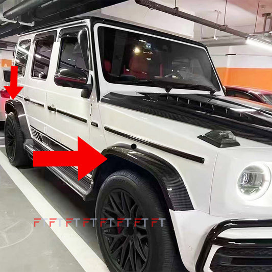 Dry carbon fiber wide fender flares for Mercedes Benz G Class W463A W464 G63 AMG 2019 - 2023