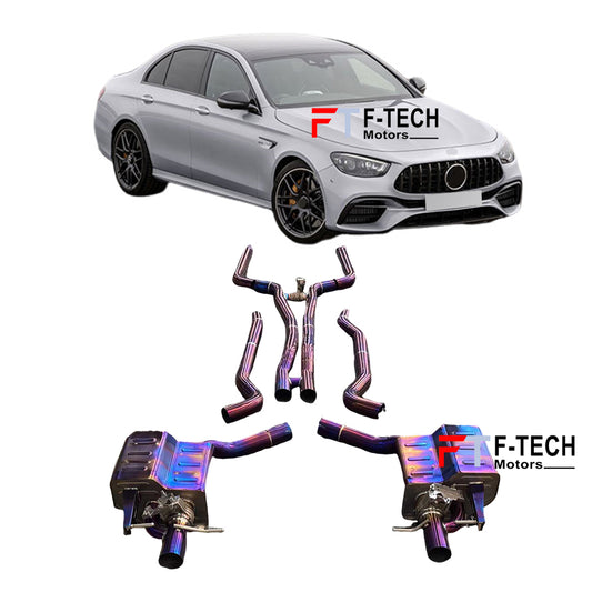 F Tech Motors Titanium Catback Exhaust System for Mercedes Benz E Class W213 E63 AMG 2020 - 2023