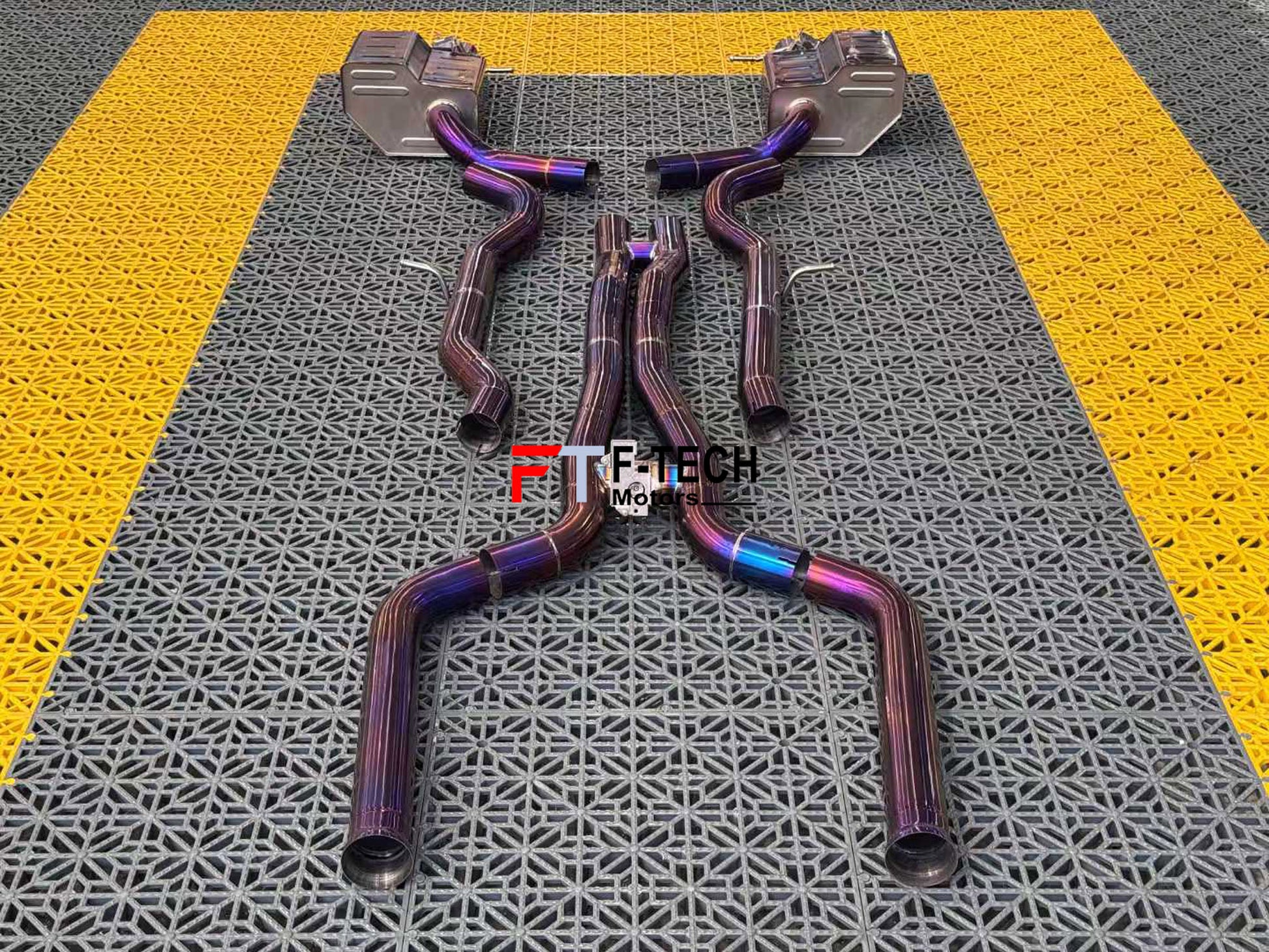 F Tech Motors Titanium Catback Exhaust System for Mercedes Benz E Class W213 E63 AMG 2020 - 2023