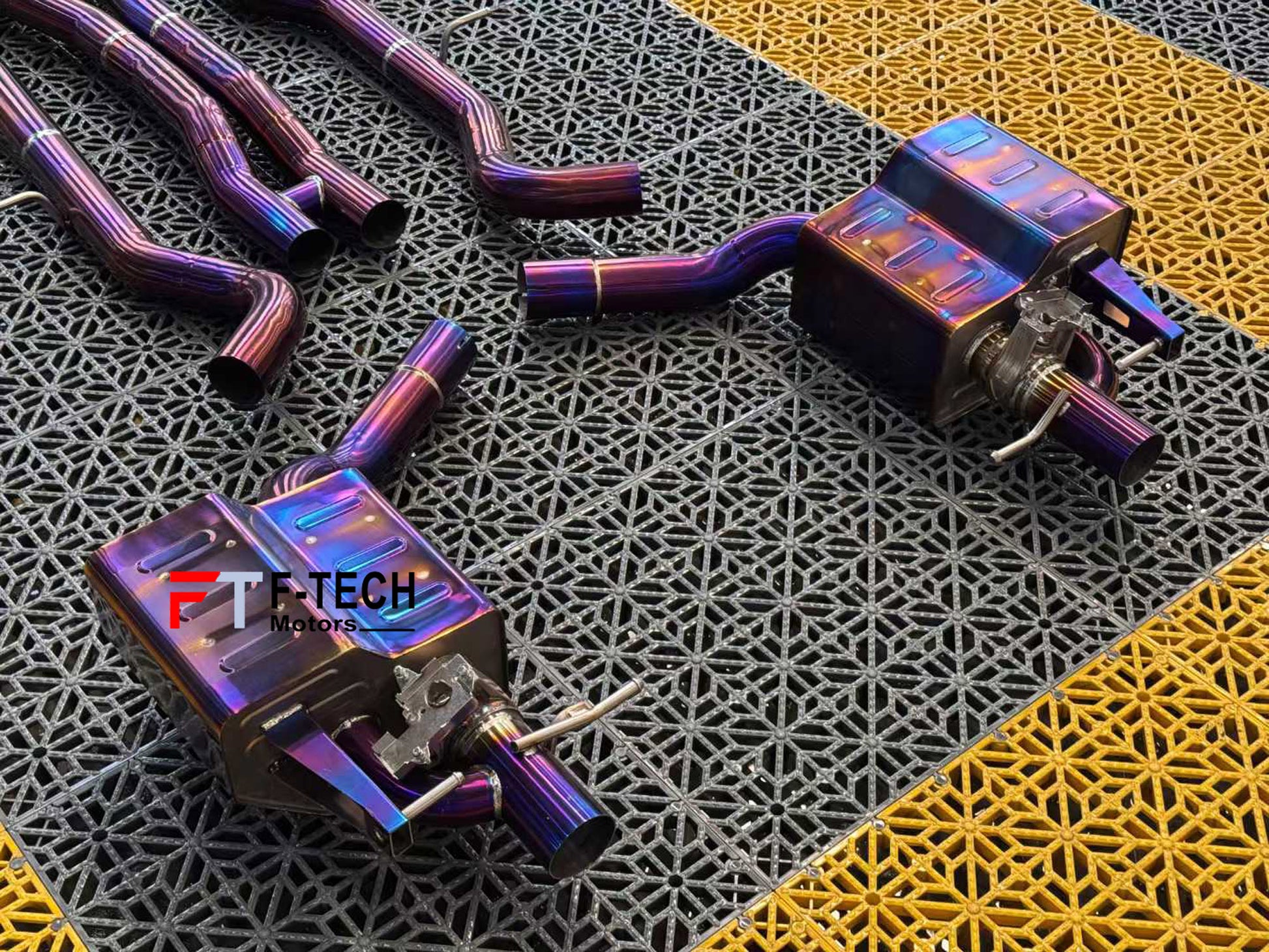F Tech Motors Titanium Catback Exhaust System for Mercedes Benz E Class W213 E63 AMG 2020 - 2023