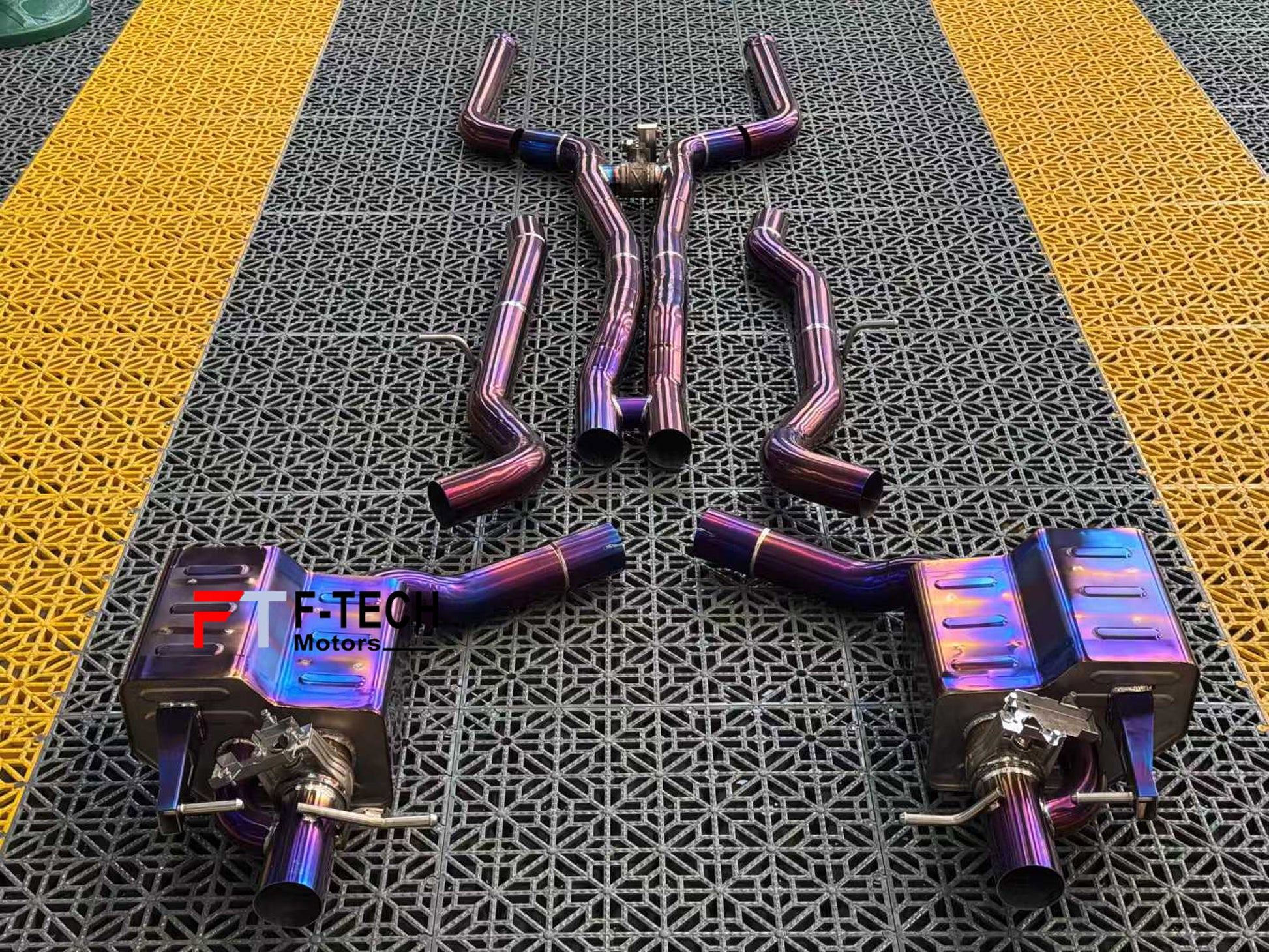 F Tech Motors Titanium Catback Exhaust System for Mercedes Benz E Class W213 E63 AMG 2020 - 2023