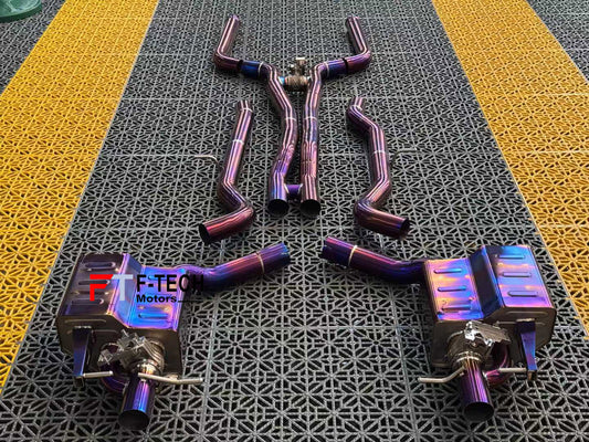 F Tech Motors Titanium Catback Exhaust System for Mercedes Benz E Class W213 E63 AMG 2020 - 2023
