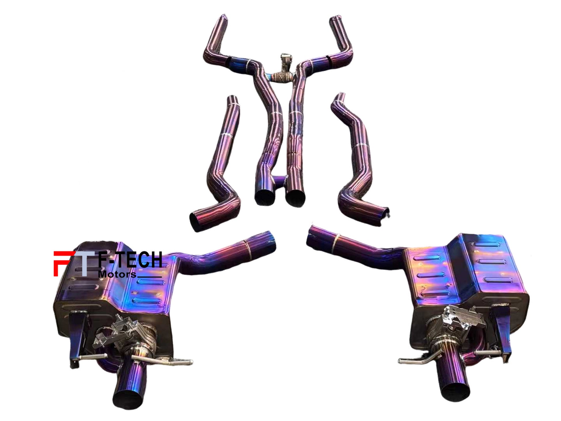 F Tech Motors Titanium Catback Exhaust System for Mercedes Benz E Class W213 E63 AMG 2020 - 2023