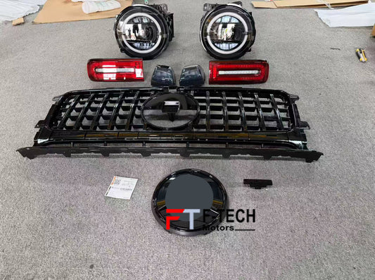 Night Package Dark Headlights Tail Lights Grille Turn Lights For Mercedes Benz G Class W465 W464 G500 G550 G450d G350d AMG 2019+
