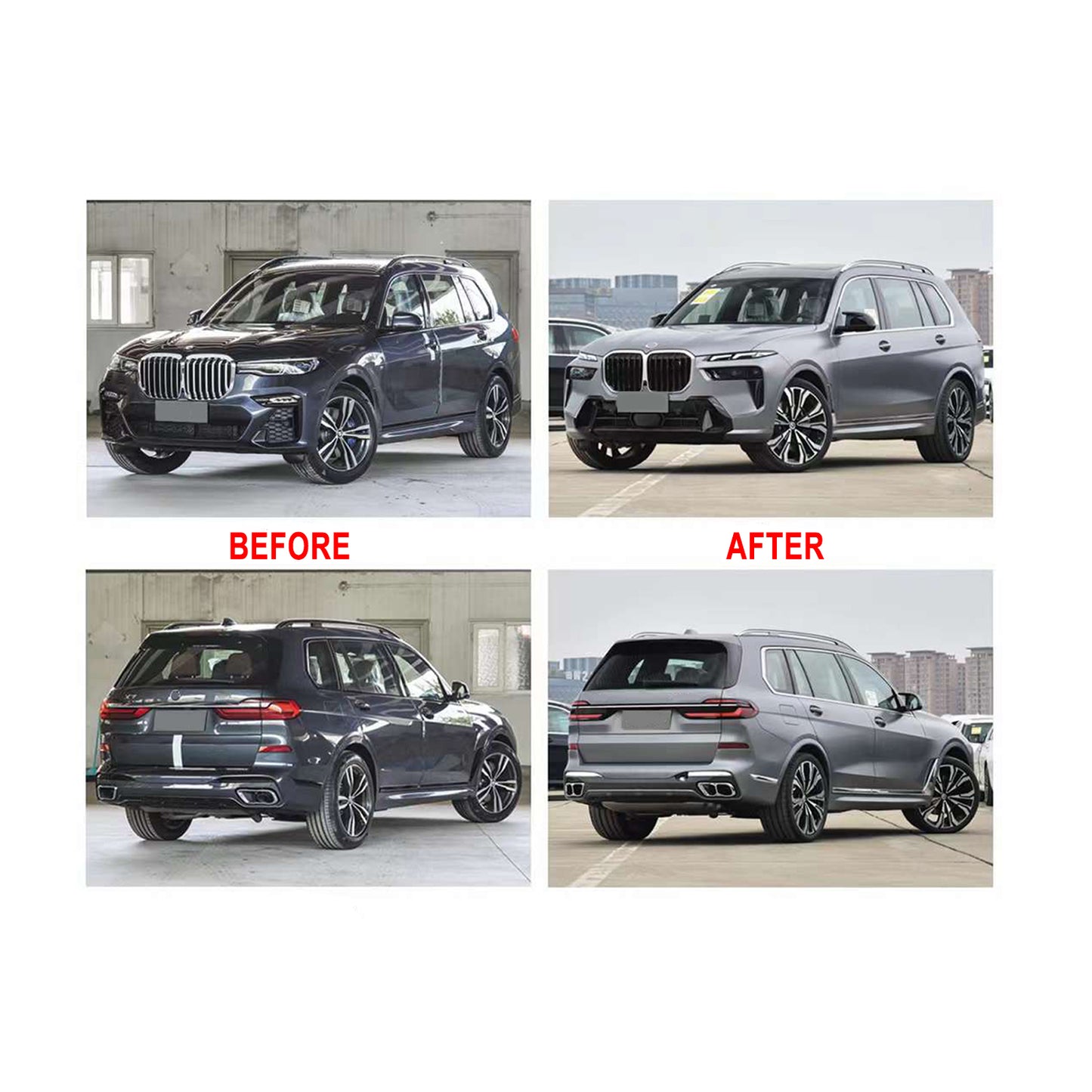 OLD BMW X7 G07 2018-2022 Convert Upgrade Body Kit Into NEW BMW X7 G07 LCI 2023+