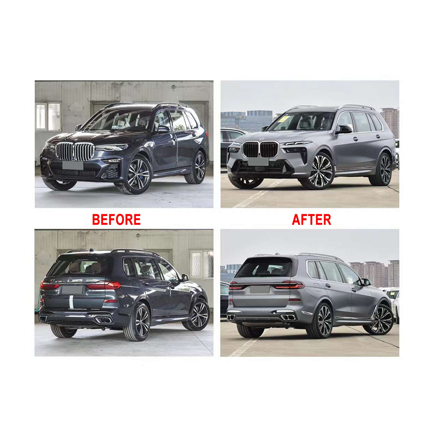 OLD BMW X7 G07 2018-2022 Convert Upgrade Body Kit Into NEW BMW X7 G07 LCI 2023+
