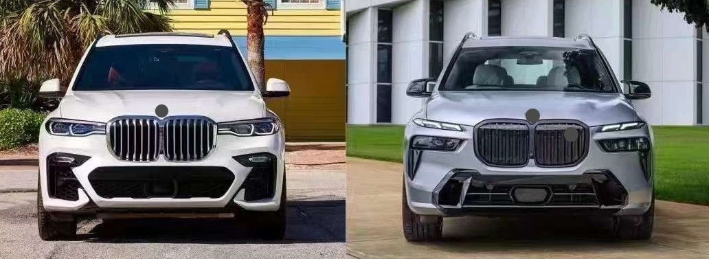 OLD BMW X7 G07 2018-2022 Convert Upgrade Body Kit Into NEW BMW X7 G07 LCI 2023+
