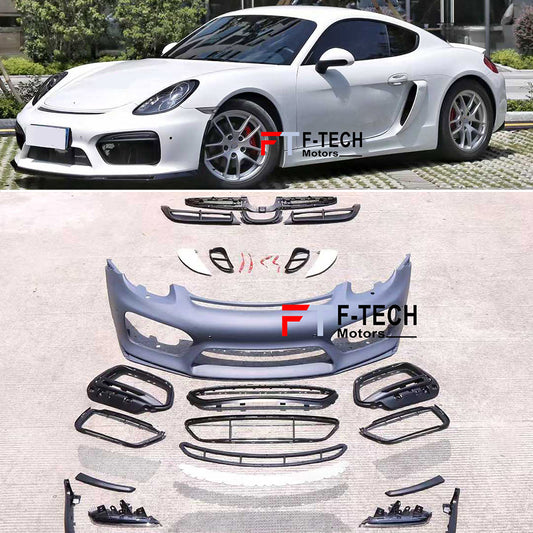 Body Kit GT4 Style For Porsche 718 Cayman Boxster 981 2012 - 2015