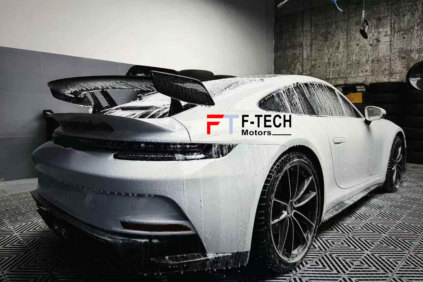GT3 Style Dry Carbon Fiber Rear Wing Spoiler For Porsche 911 992 Carrera 4 S 2019 - 2024