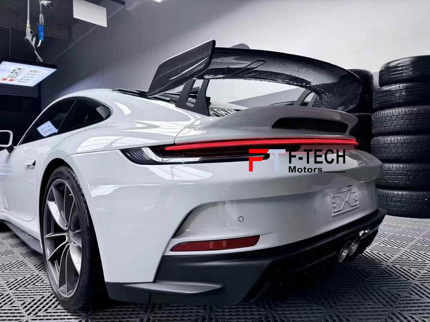 GT3 Style Dry Carbon Fiber Rear Wing Spoiler For Porsche 911 992 Carrera 4 S 2019 - 2024