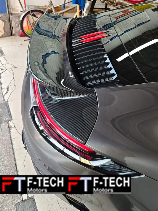 Dry Carbon Fiber Rear Wing Spoiler For Porsche 911 992 Carrera 4 S 2019 - 2024