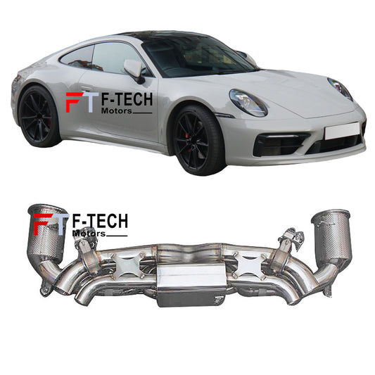 F Tech Motors Exhaust System Catback for Porsche 911 992 Carrera 4 S 4S Cabriolet 2019 - 2024
