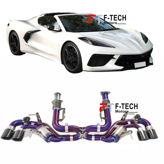 Titanium X Pipe Exhaust System for Chevrolet Corvette C8 2020+ 6.2L