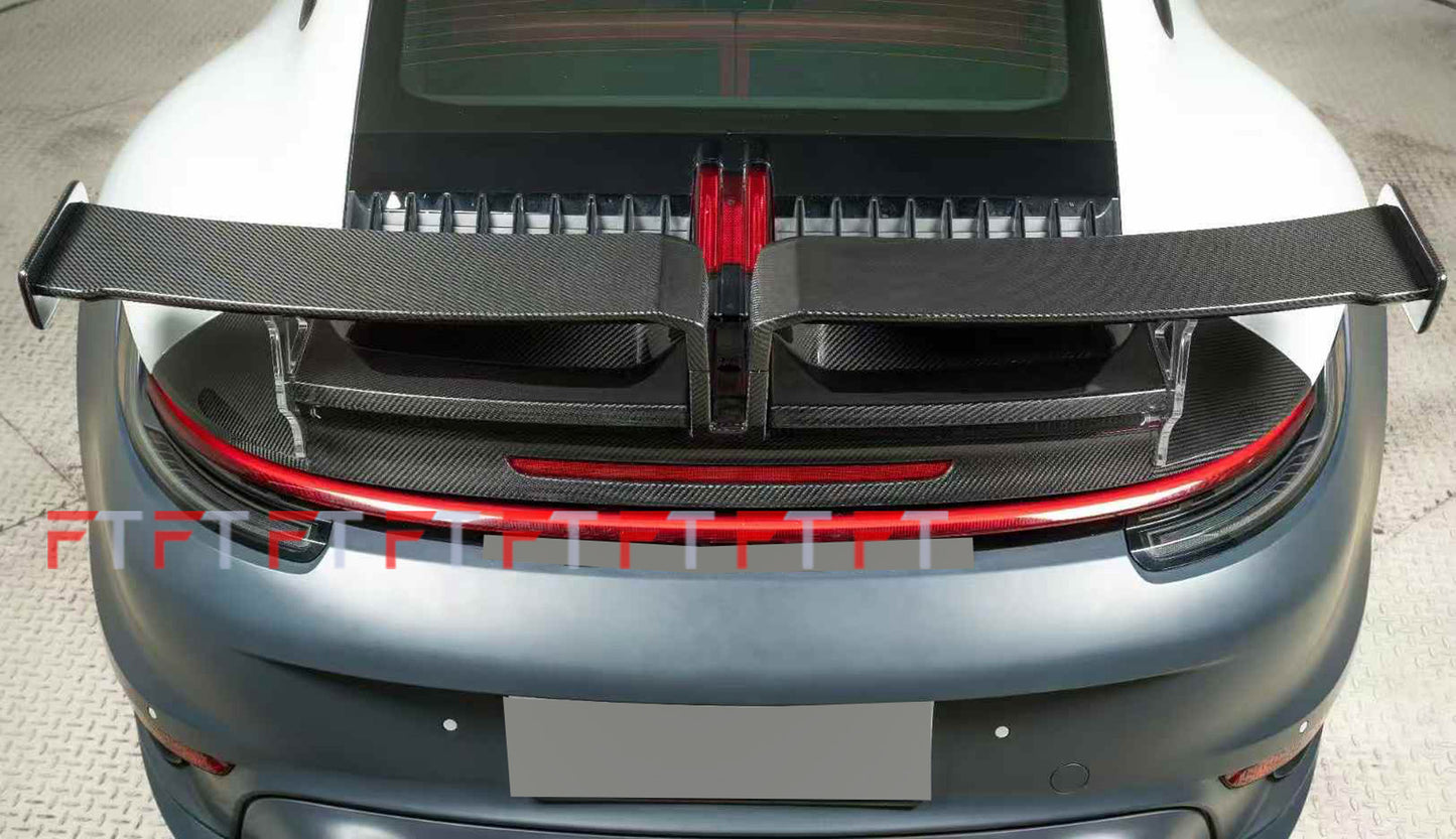 carbon TKT fiber rear wing spoiler for Porsche 911 992 Carrera 4 S 2019 - 2024