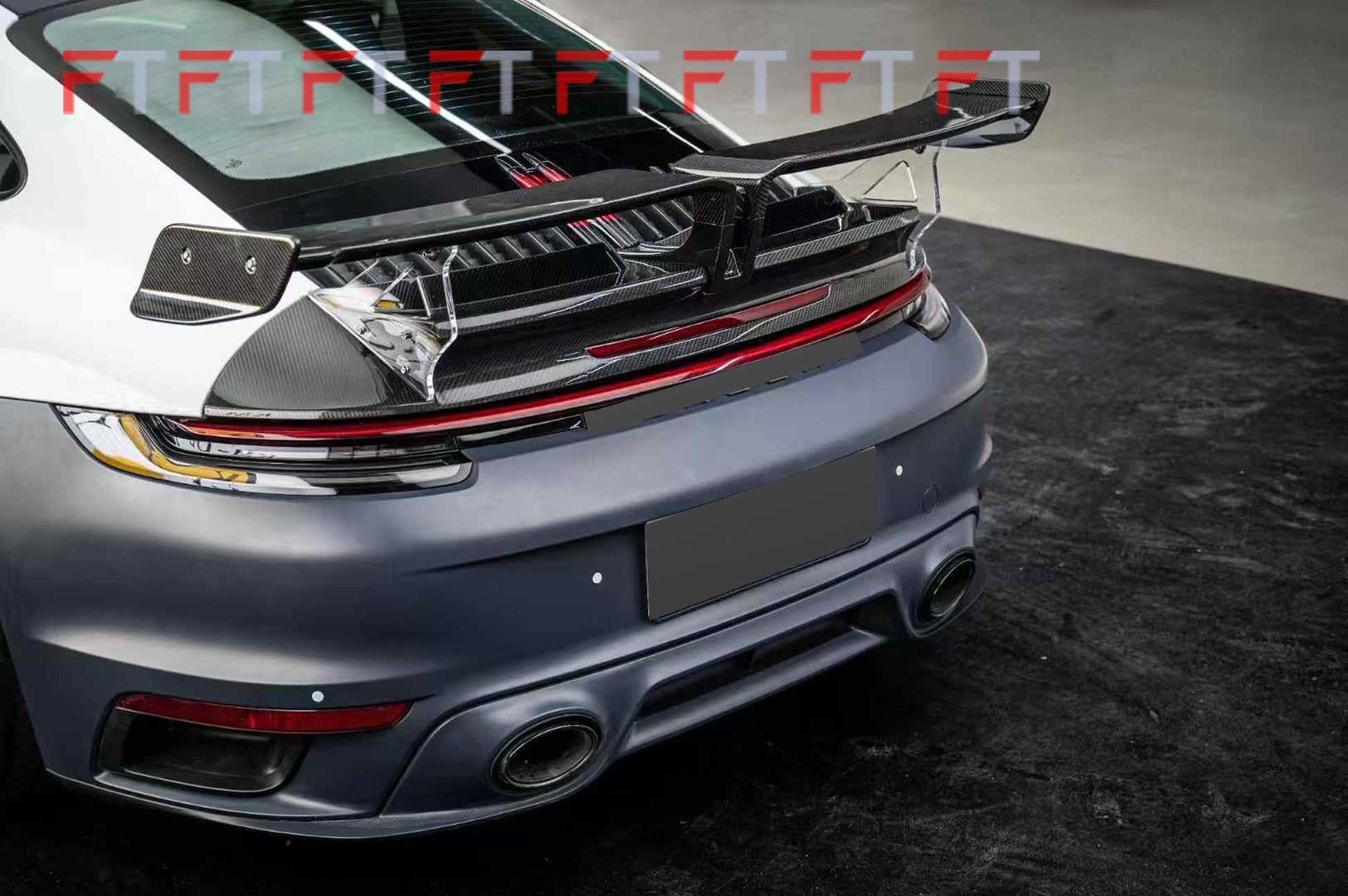 carbon TKT fiber rear wing spoiler for Porsche 911 992 Carrera 4 S 2019 - 2024