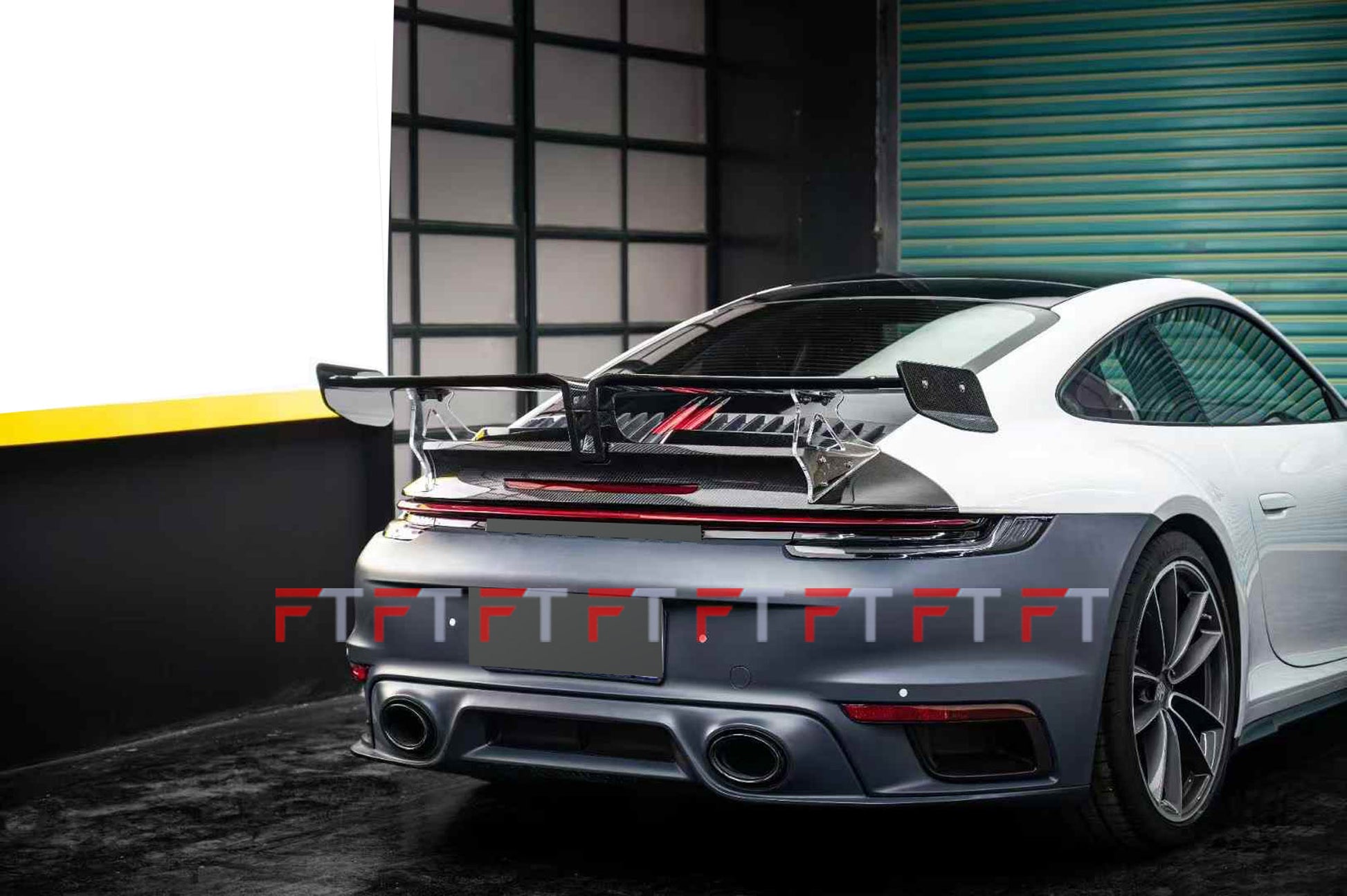 carbon TKT fiber rear wing spoiler for Porsche 911 992 Carrera 4 S 2019 - 2024