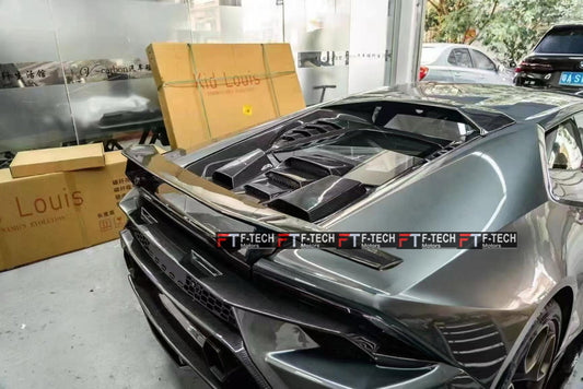 Dry Carbon Rear Engine Lid For Lamborghini Huracan LP610 LP580 EVO 2015 - 2026