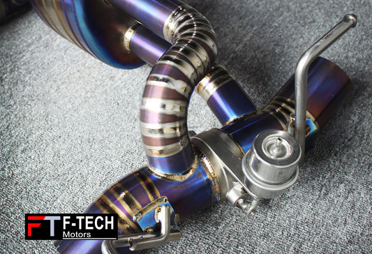 F Tech Motors Titanium Catback Exhaust System for Ferrari 488 2015  -2019 3.9L