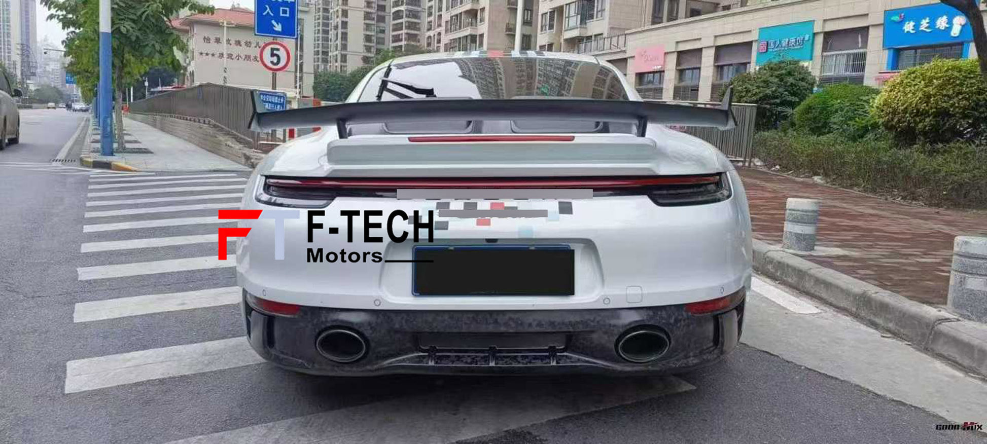 Matte Forged Carbon Body Kit For Porche 991 992.1 Carrera 4S 2019 - 2024 Rear Engine Cover Spoiler Diffuser Top Car Design