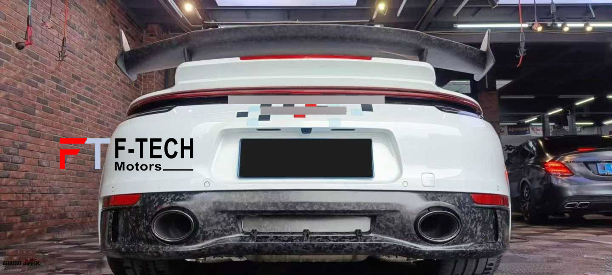 Matte Forged Carbon Body Kit For Porche 991 992.1 Carrera 4S 2019 - 2024 Rear Engine Cover Spoiler Diffuser Top Car Design