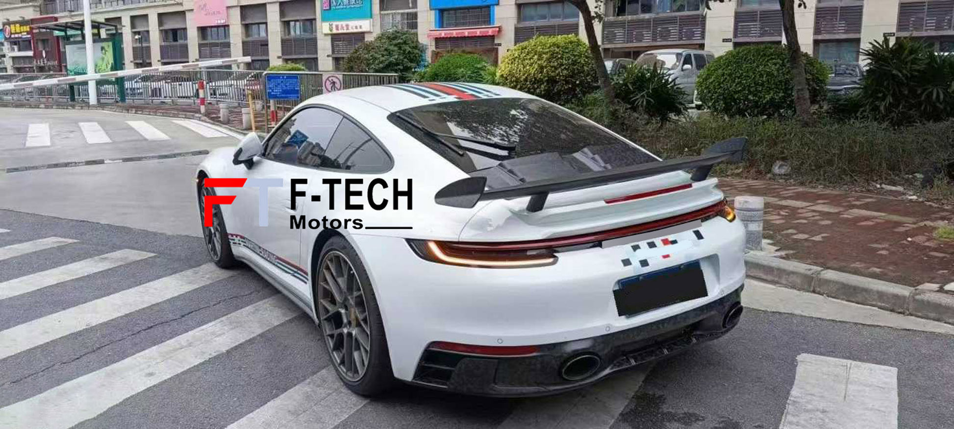 Matte Forged Carbon Body Kit For Porche 991 992.1 Carrera 4S 2019 - 2024 Rear Engine Cover Spoiler Diffuser Top Car Design