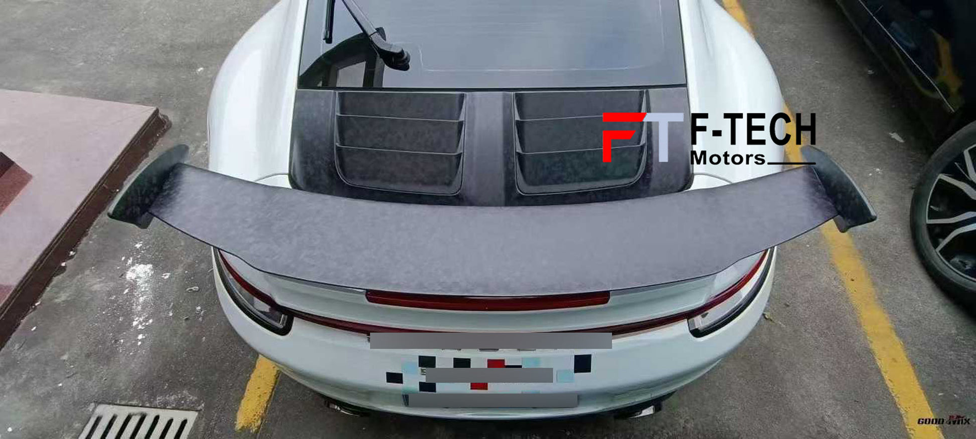 Matte Forged Carbon Body Kit For Porche 991 992.1 Carrera 4S 2019 - 2024 Rear Engine Cover Spoiler Diffuser Top Car Design
