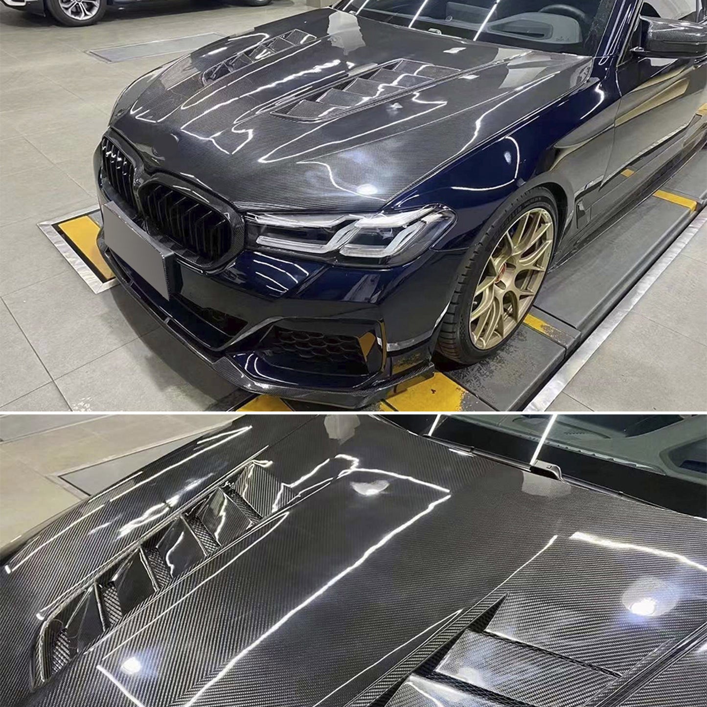 Dry carbon fiber hood bonnet for BMW M5 F90 Competition 5 Series G30 VRS 2020 - 2023