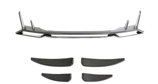 Dry carbon fiber front lip spoiler canards fins for Audi R8 4S 2017-2025