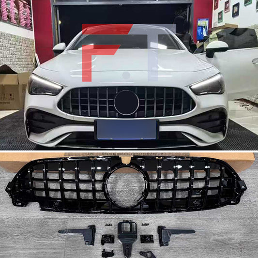 Gloss black front grille GT style for Mercedes Benz CLE C236 W236 2024+