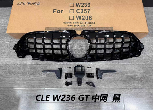 Gloss black front grille GT style for Mercedes Benz CLE C236 W236 2024+