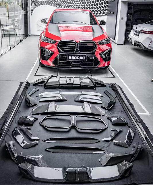 Authentic SOOQOO dry carbon fiber body kit for BMW X6M F96 Competition 2023+