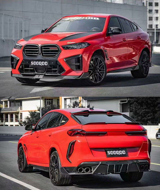 Authentic SOOQOO dry carbon fiber body kit for BMW X6M F96 Competition 2023+