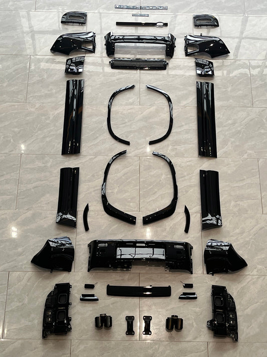 Gloss black wide body kit 007 for Land Rover Defender L663 110 2020+