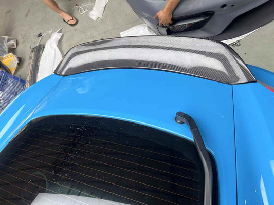 Carbon fiber rear wing spoiler deck lid for Porsche 718 Cayman 982 2016-2025