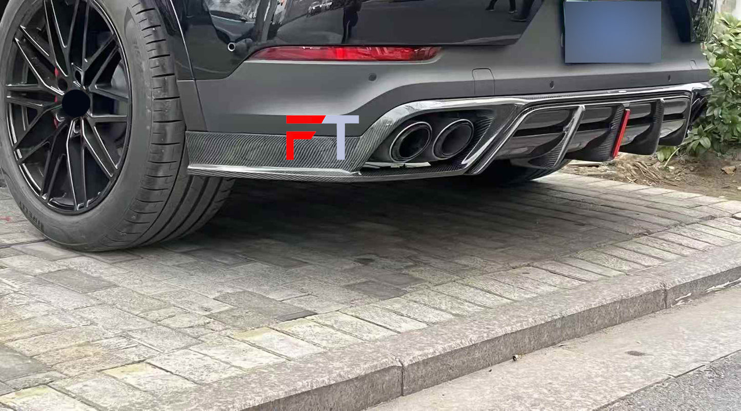 Carbon fiber rear diffuser spoiler Porsche Cayenne 2023+ AE design