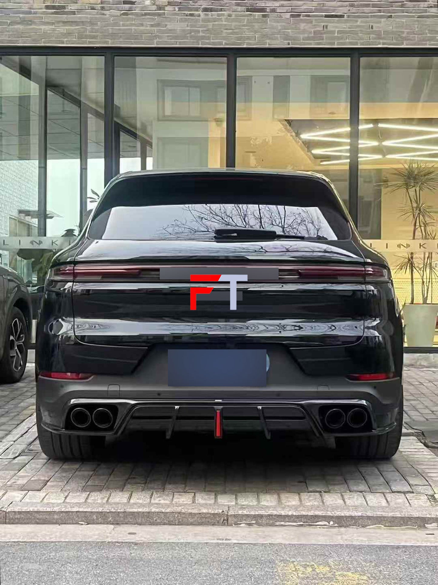 Carbon fiber rear diffuser spoiler Porsche Cayenne 2023+ AE design