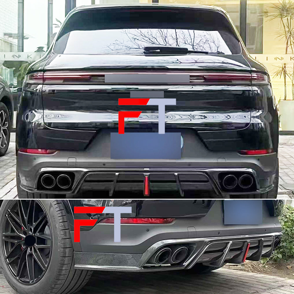 Carbon fiber rear diffuser spoiler Porsche Cayenne 2023+ AE design
