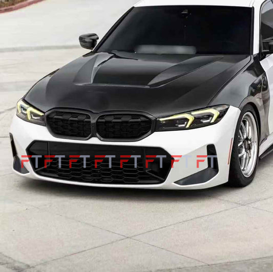 Dry carbon fiber body kit hood bonnet front fenders for BMW 3 series G20 LCI 2022 - 2024