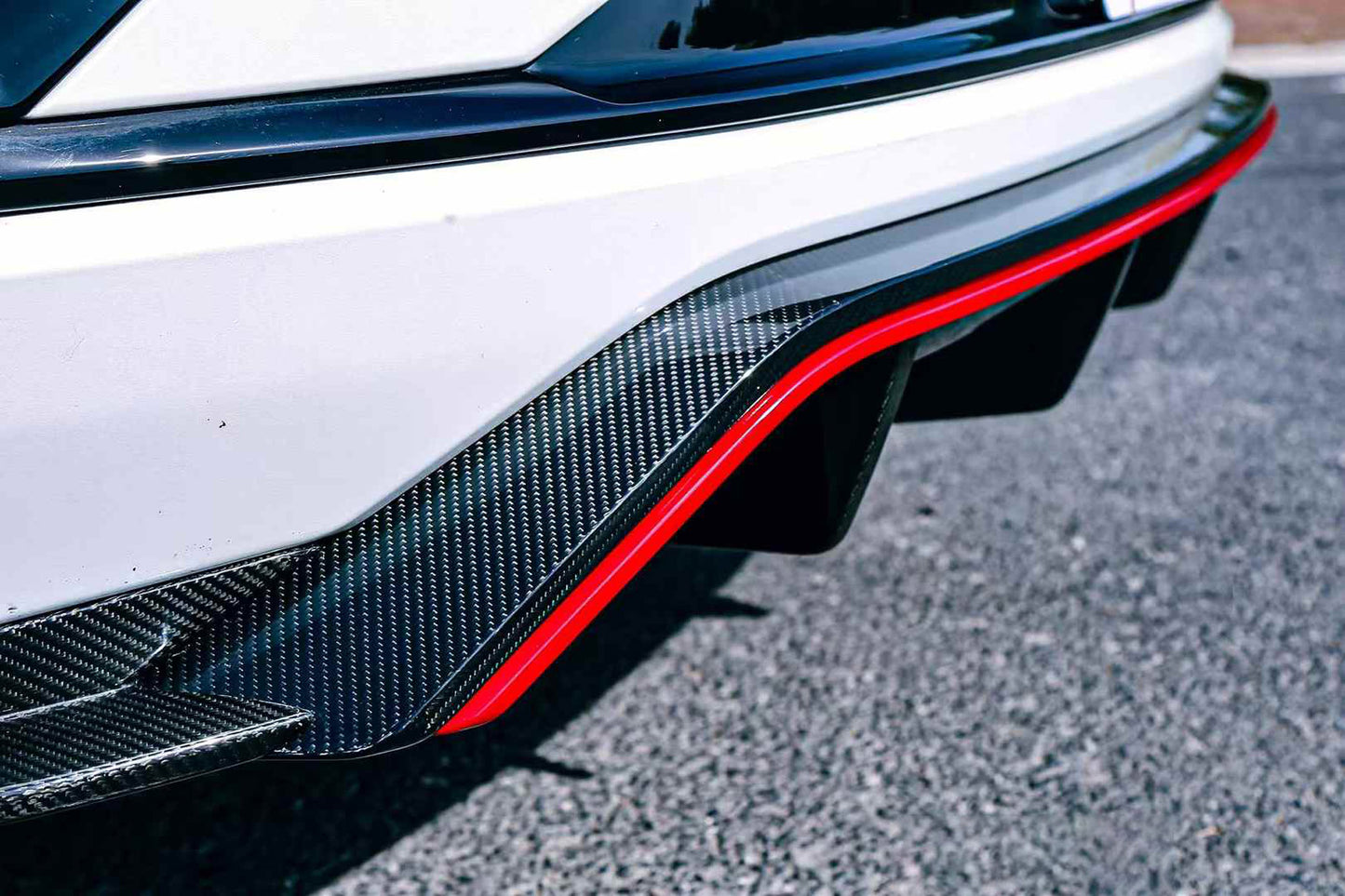Dry carbon fiber rear diffuser spoiler for Zeekr 001 2023+ FR