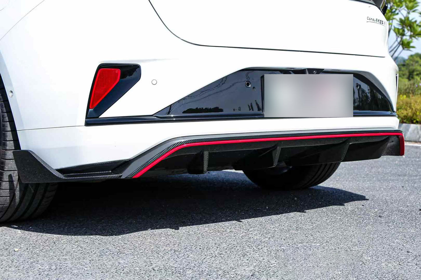 Dry carbon fiber rear diffuser spoiler for Zeekr 001 2023+ FR