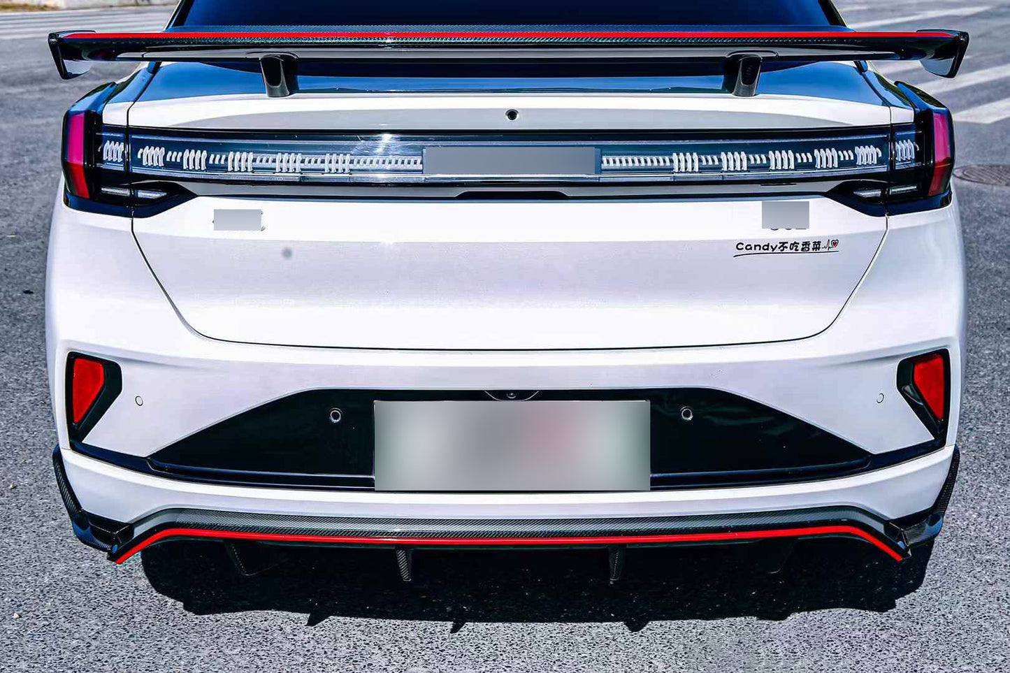 Dry carbon fiber rear diffuser spoiler for Zeekr 001 2023+ FR