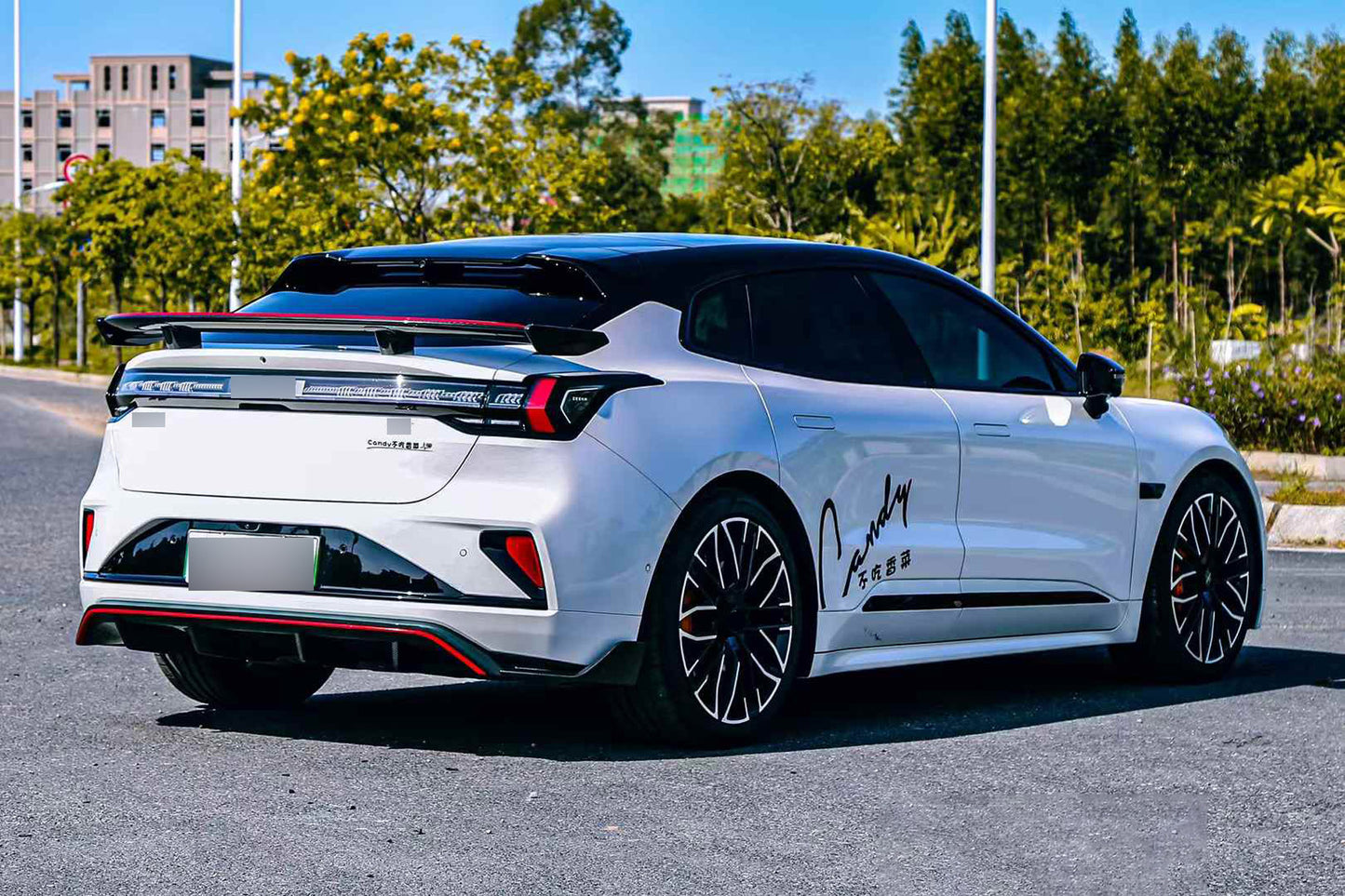 Dry carbon fiber rear diffuser spoiler for Zeekr 001 2023+ FR