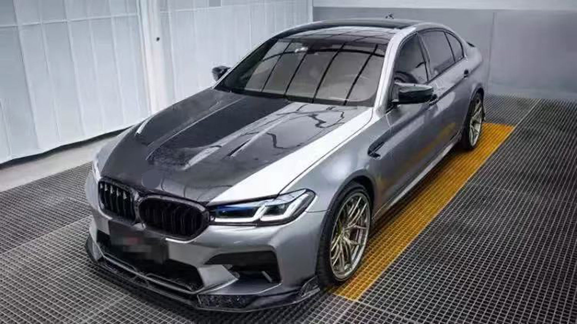 Forged carbon fiber body kit front lip rear diffuser for BMW M5 F90 Competition LCI 2021 - 2024